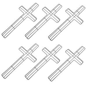 5885 6pcs Cross Shaped Wreath Frames Metal Wire Cross Wreath Form for DIY